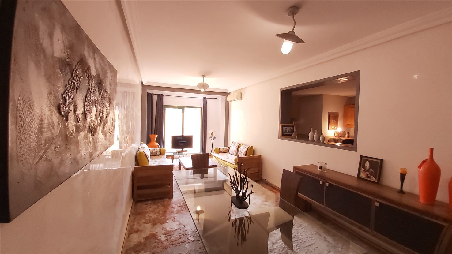 Appartement à Vendre Guéliz Marrakech – 3 Chambres 128m², Terrasse, Lumineux Plein Sud (AP26)