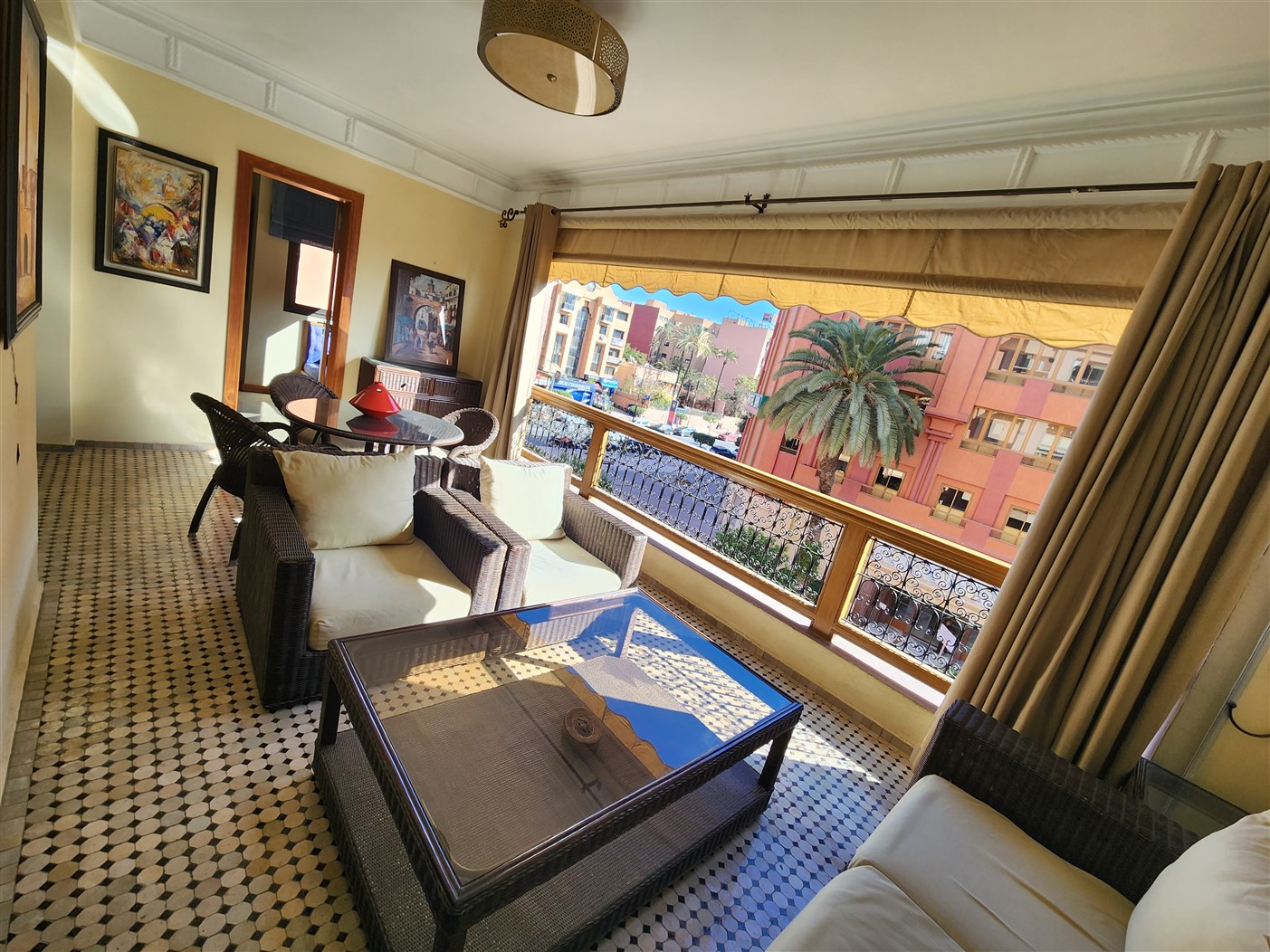 Appartement Luxueux à Vendre Hivernage Marrakech – 2 Chambres 147m², Terrasse 21m², Traversant (AP34)